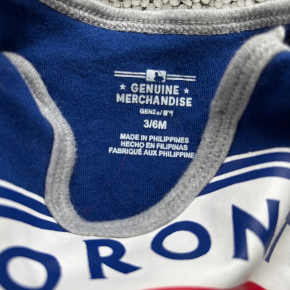 MLB Toronto Blue Jays Bodysuit Baby 3/6M Blue Logo Sporty Canada - Picture 4 of 5